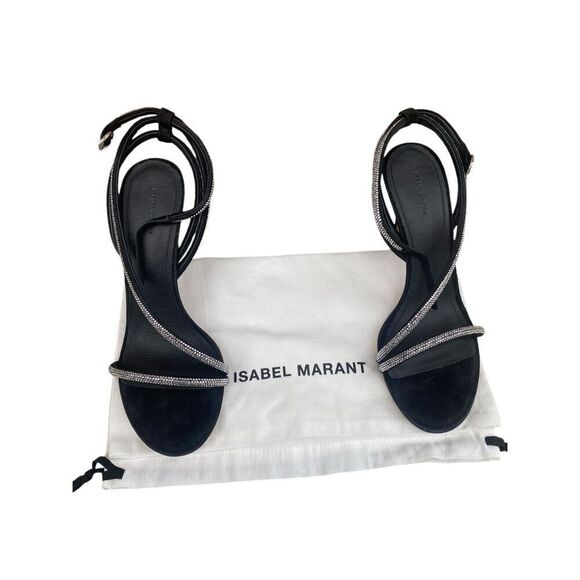 ISABEL MARANT Atria Strassy Sandal in Black Size 38 EU 8 US MSRP: $1,235 - Picture 9 of 9